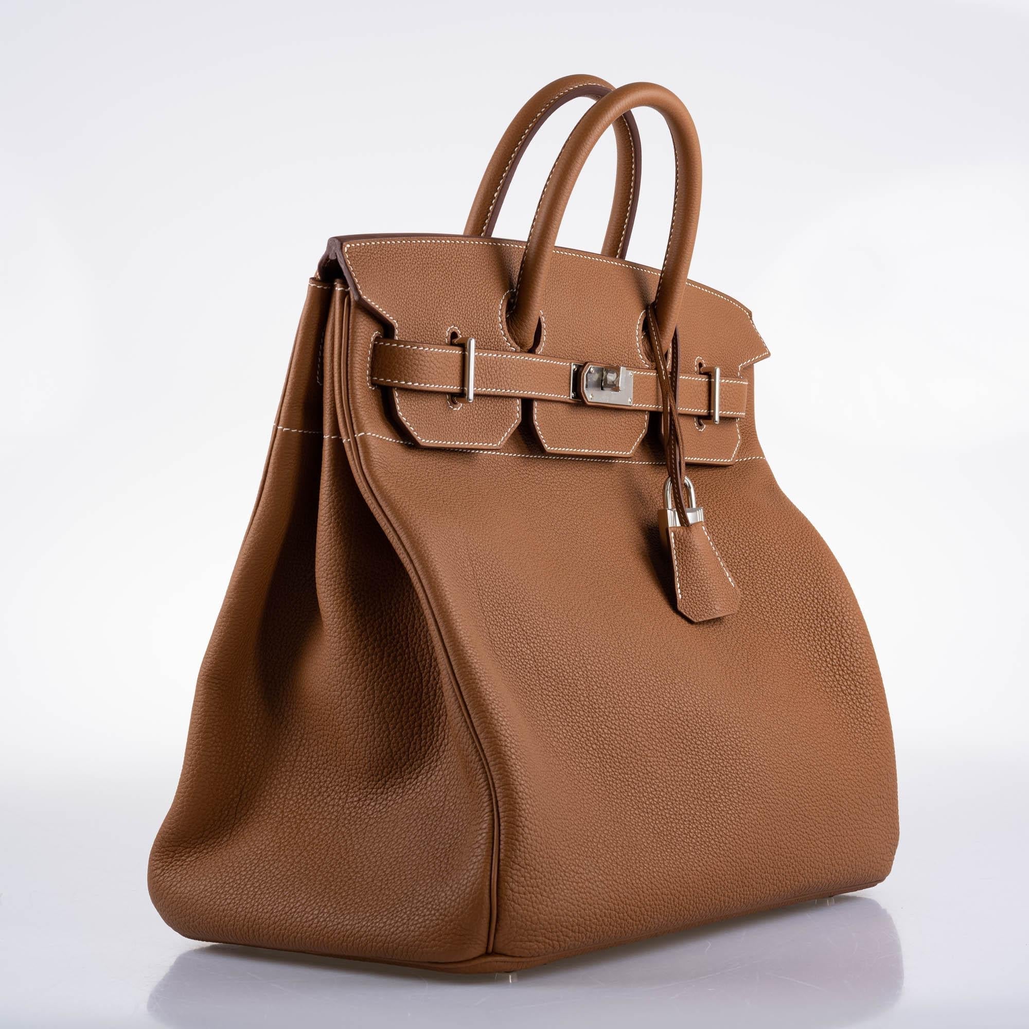 Hermes Birkin 40 HAC Gold Togo leather Palladium Hardware - 2021, Z - Exclusu