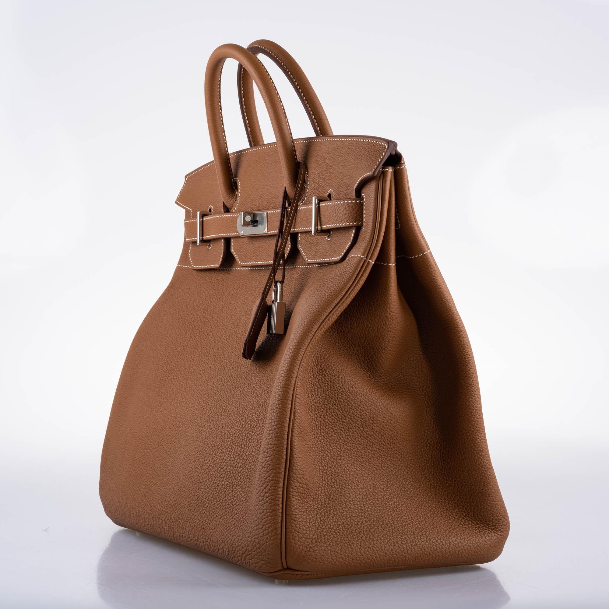 Hermes Birkin 40 HAC Gold Togo leather Palladium Hardware - 2021, Z - Exclusu