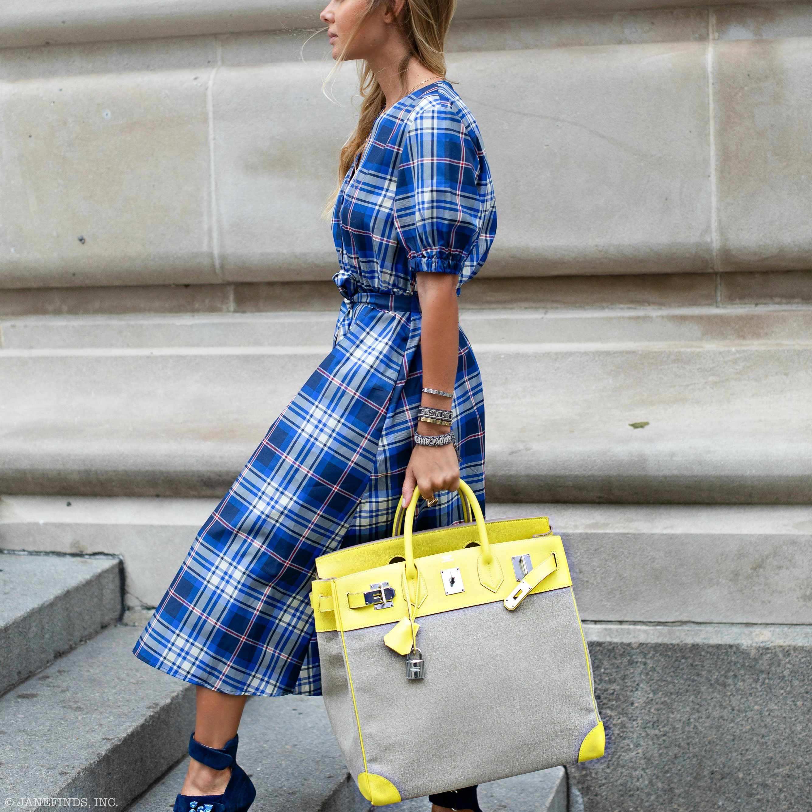 Hermes Birkin 40 HAC Lime & Ficelle Evercolor Toile De Camp Palladium Hardware - Exclusu