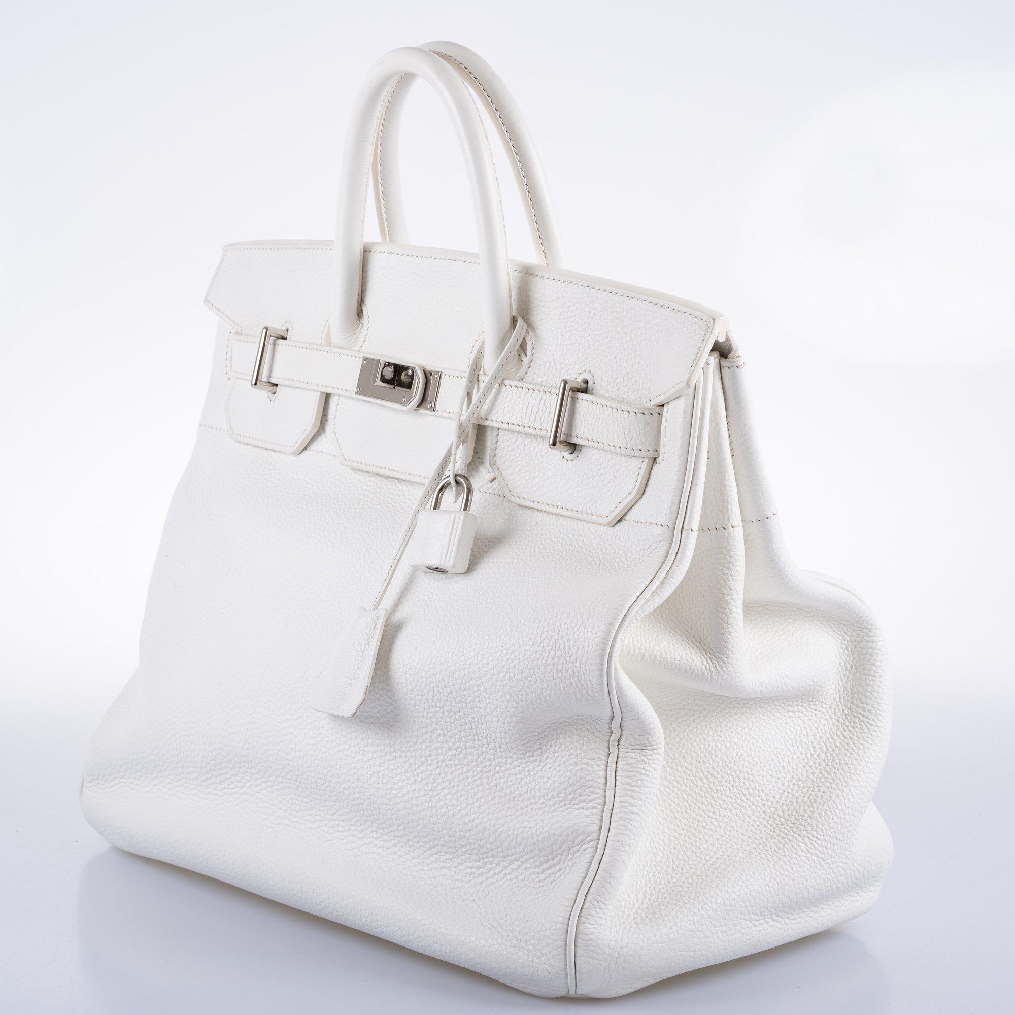 Hermes Birkin 40 HAC White Togo Palladium Hardware - Exclusu