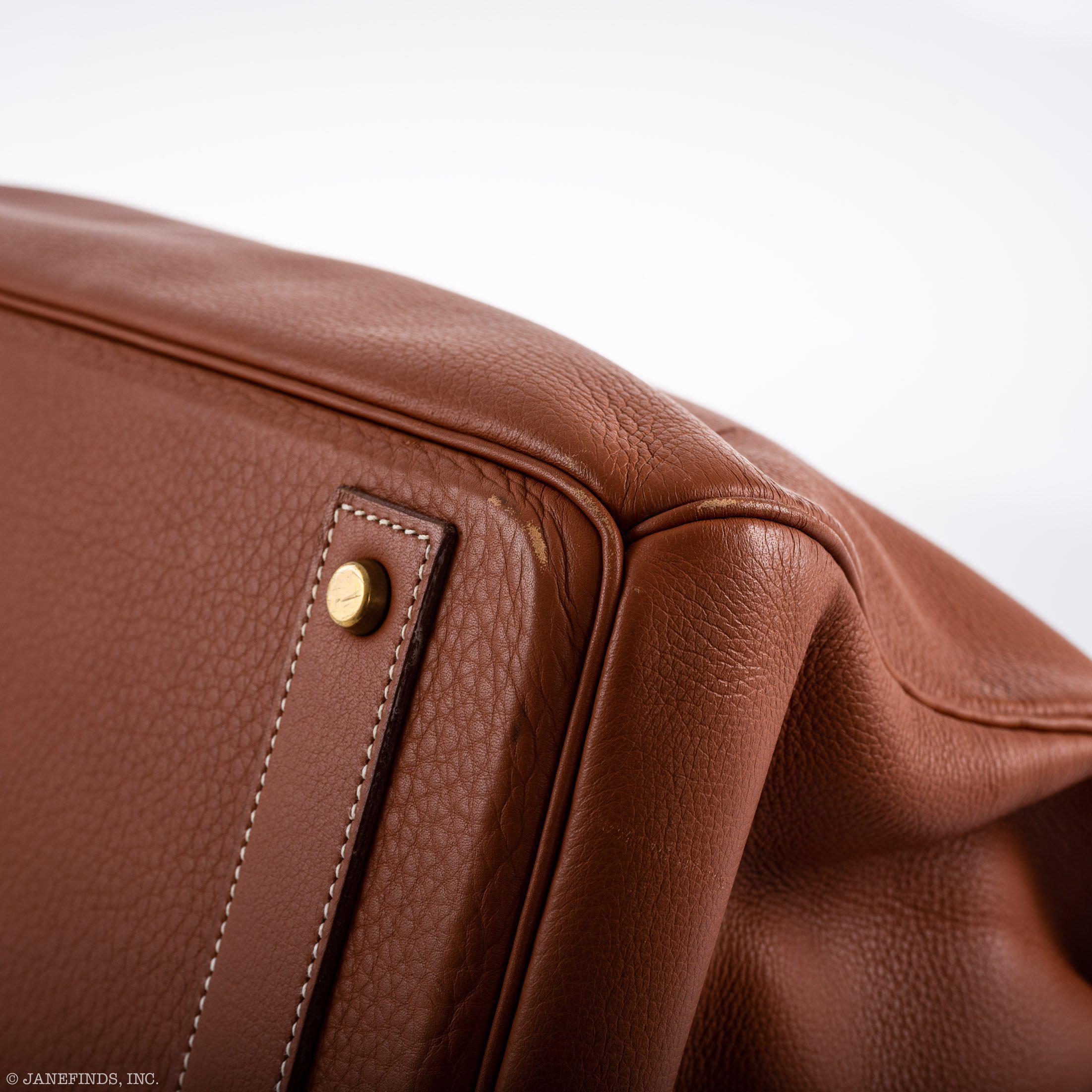 Hermes Birkin 45 HAC Etrusque Clemence Gold Hardware - Z, Circle - Exclusu