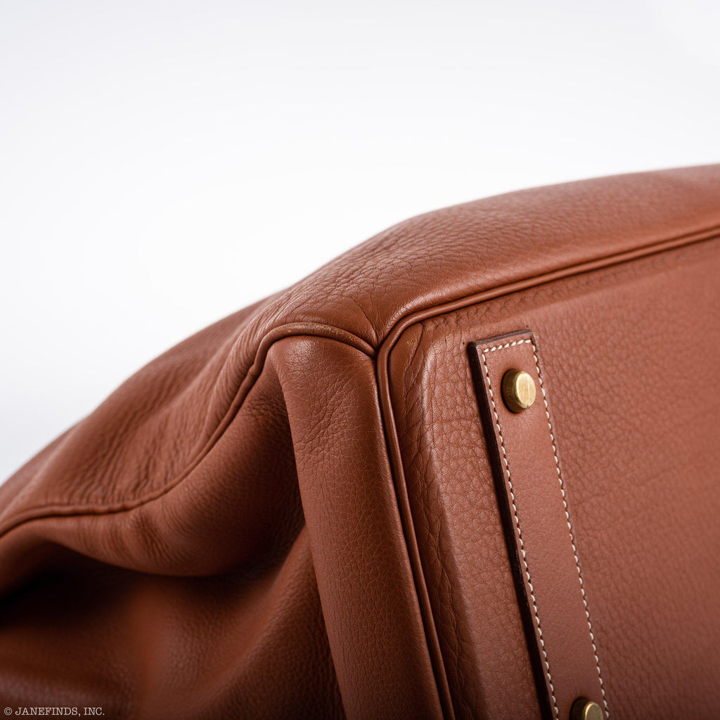 Hermes Birkin 45 HAC Etrusque Clemence Gold Hardware - Z, Circle - Exclusu