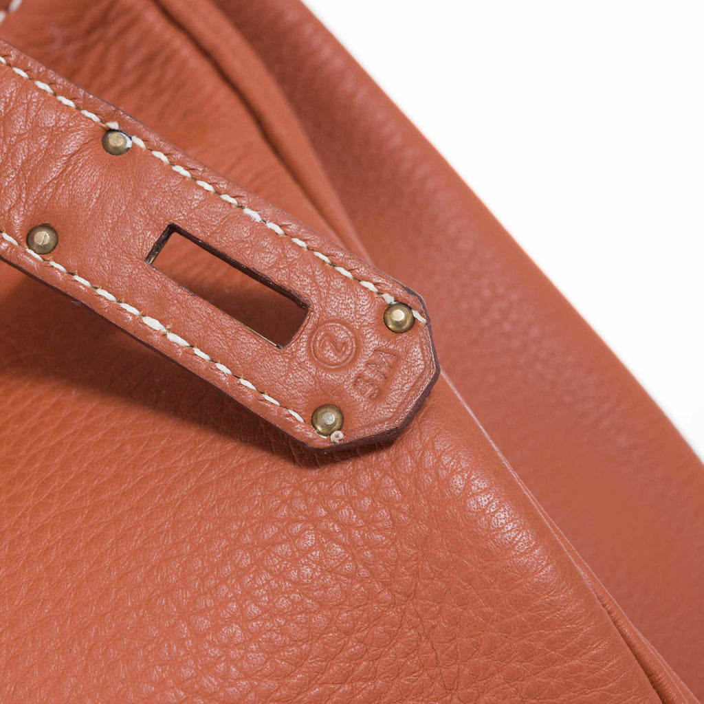 Hermes Birkin 45 HAC Etrusque Clemence Gold Hardware - Z, Circle - Exclusu