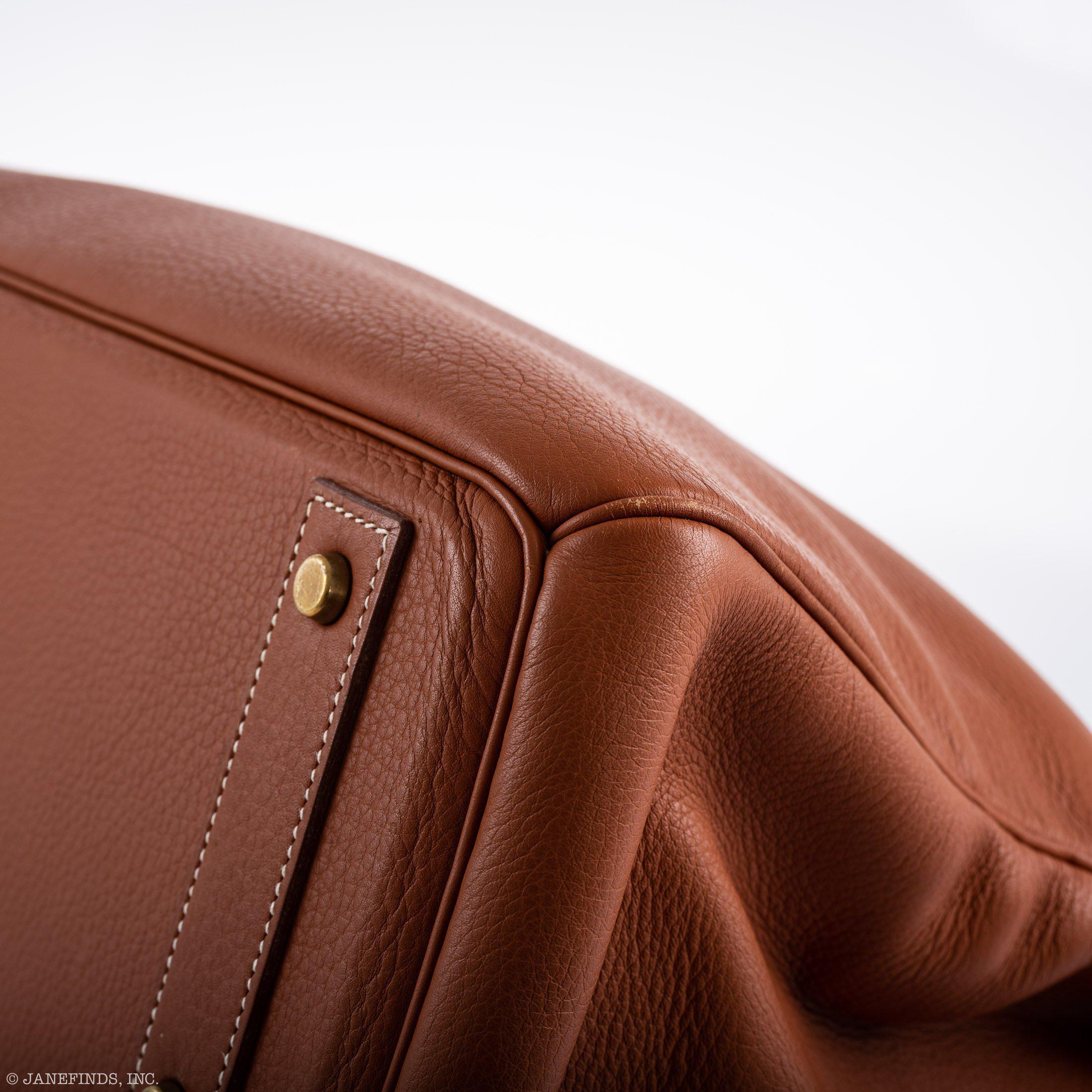 Hermes Birkin 45 HAC Etrusque Clemence Gold Hardware - Z, Circle - Exclusu