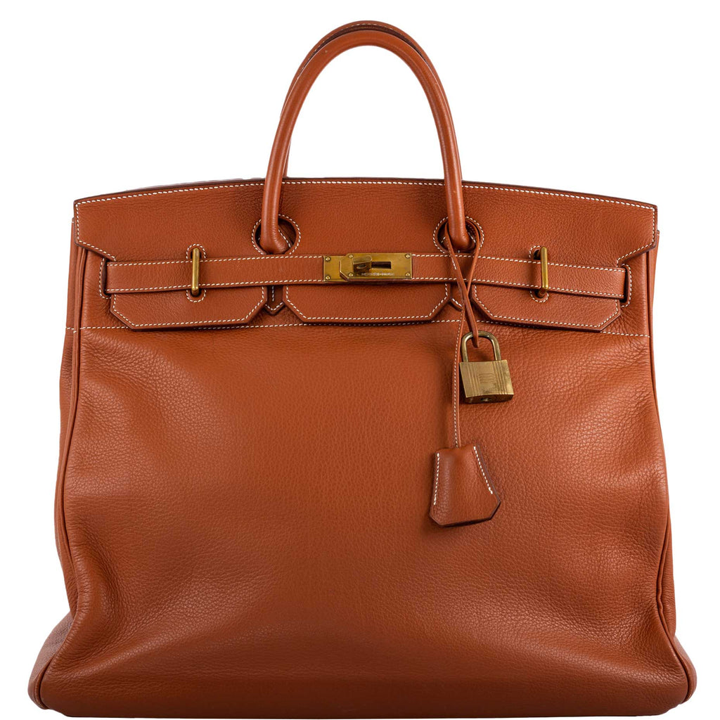 Hermes Birkin 45 HAC Etrusque Clemence Gold Hardware - Z, Circle - Exclusu