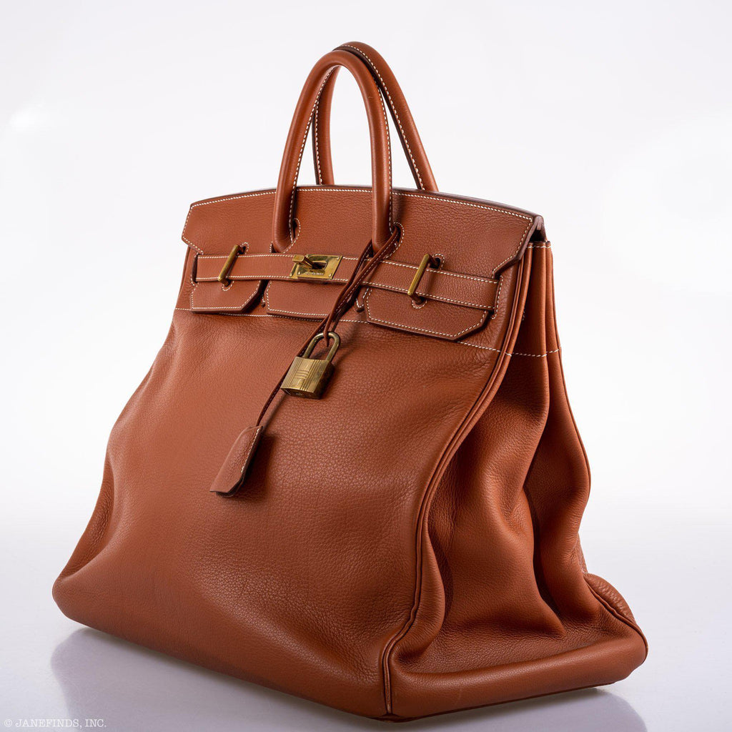 Hermes Birkin 45 HAC Etrusque Clemence Gold Hardware - Z, Circle - Exclusu