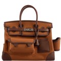 Hermes Birkin Cargo 35 Marron d’Inde Swift & Gold Canvas Palladium Hardware - 2020, Y - Exclusu