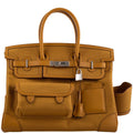 Hermes Birkin Cargo 35 Sesame Swift & Canvas Palladium Hardware - 2021, Z - Exclusu