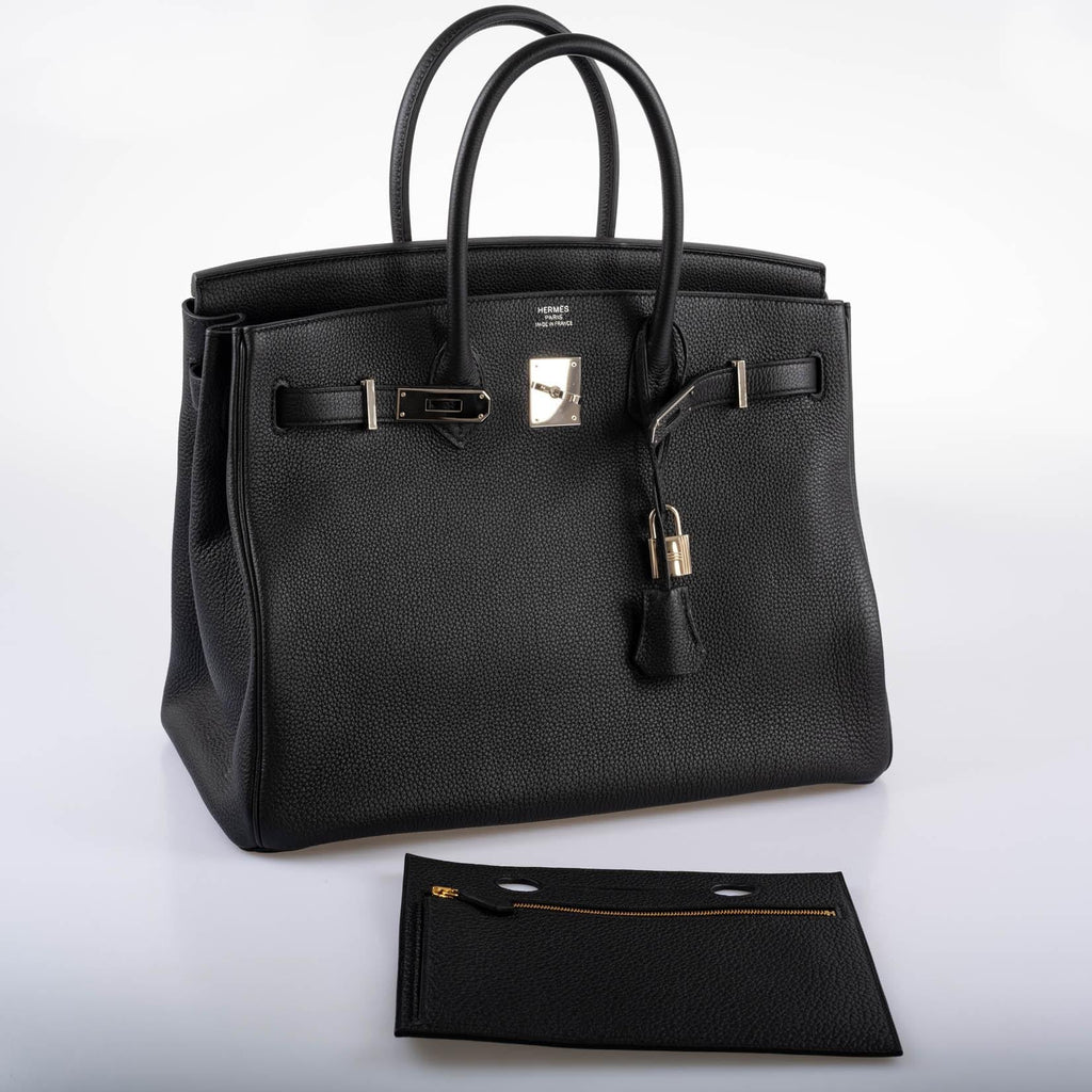 Hermes Birkin Pochette Backpocket Black Swift With Palladium Hardware - 2021, Z - Exclusu