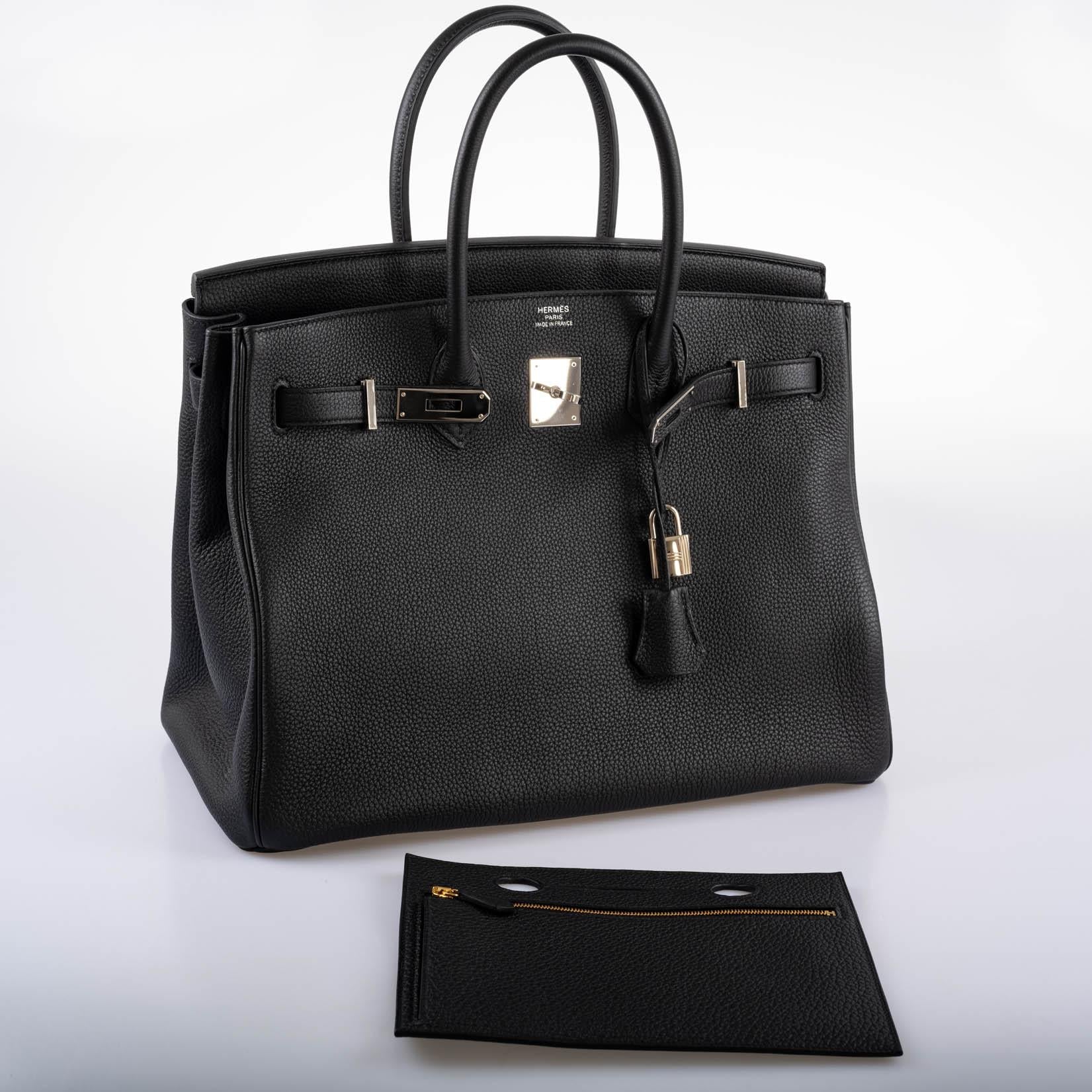 Hermes Birkin Pochette Backpocket Black Swift With Palladium Hardware - 2021, Z - Exclusu