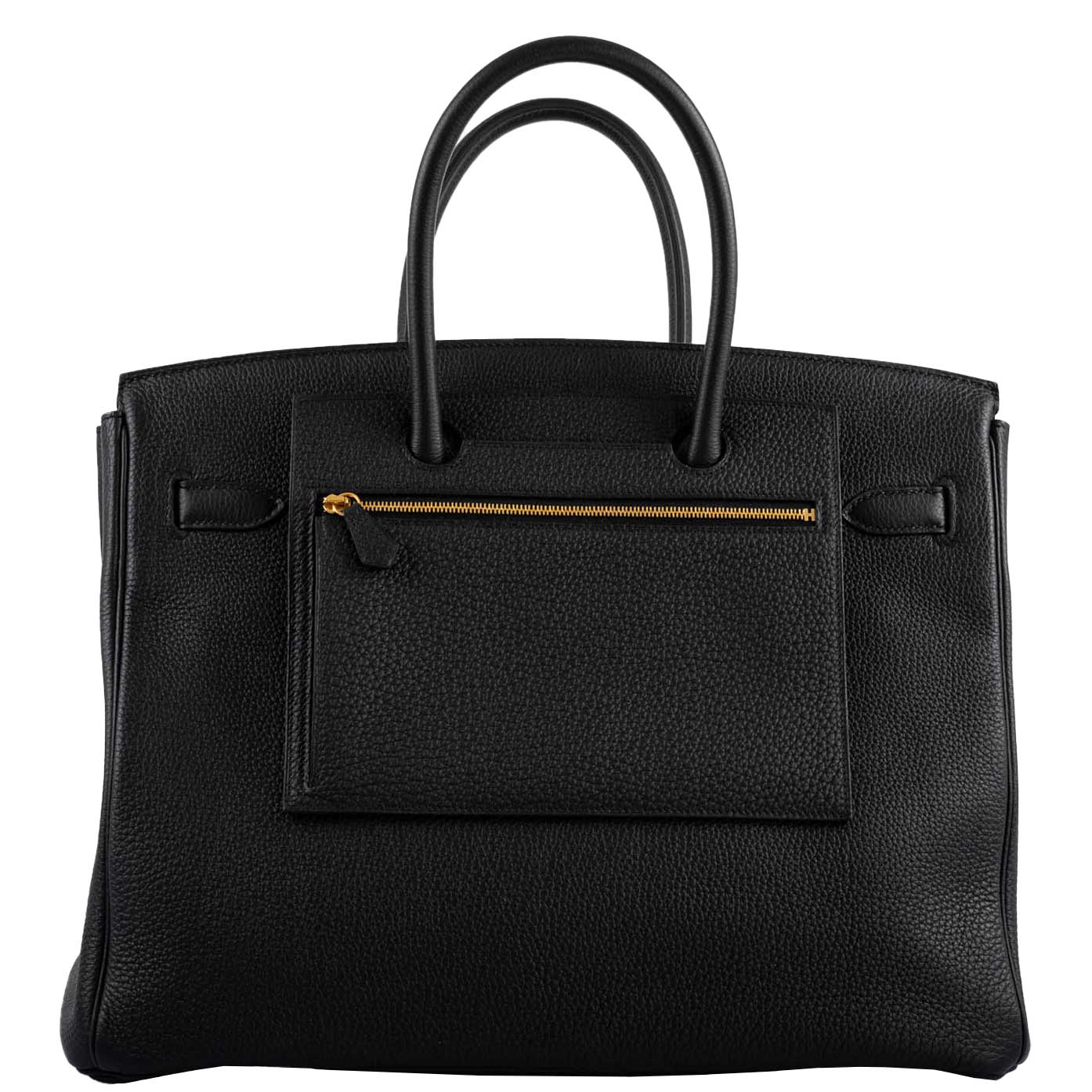 Hermes Birkin Pochette Backpocket Black Swift With Palladium Hardware - 2021, Z - Exclusu