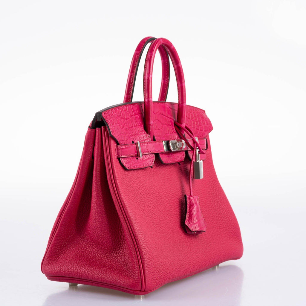 Hermes Birkin Touch 25 Framboise Togo & Matte Alligator Palladium Hardware - 2021, Z - Exclusu