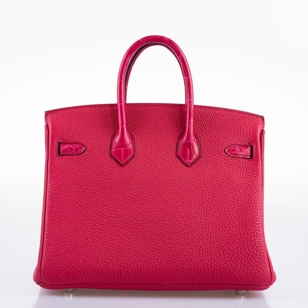 Hermes Birkin Touch 25 Framboise Togo & Matte Alligator Palladium Hardware - 2021, Z - Exclusu