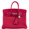 Hermes Birkin Touch 25 Framboise Togo & Matte Alligator Palladium Hardware - 2021, Z - Exclusu