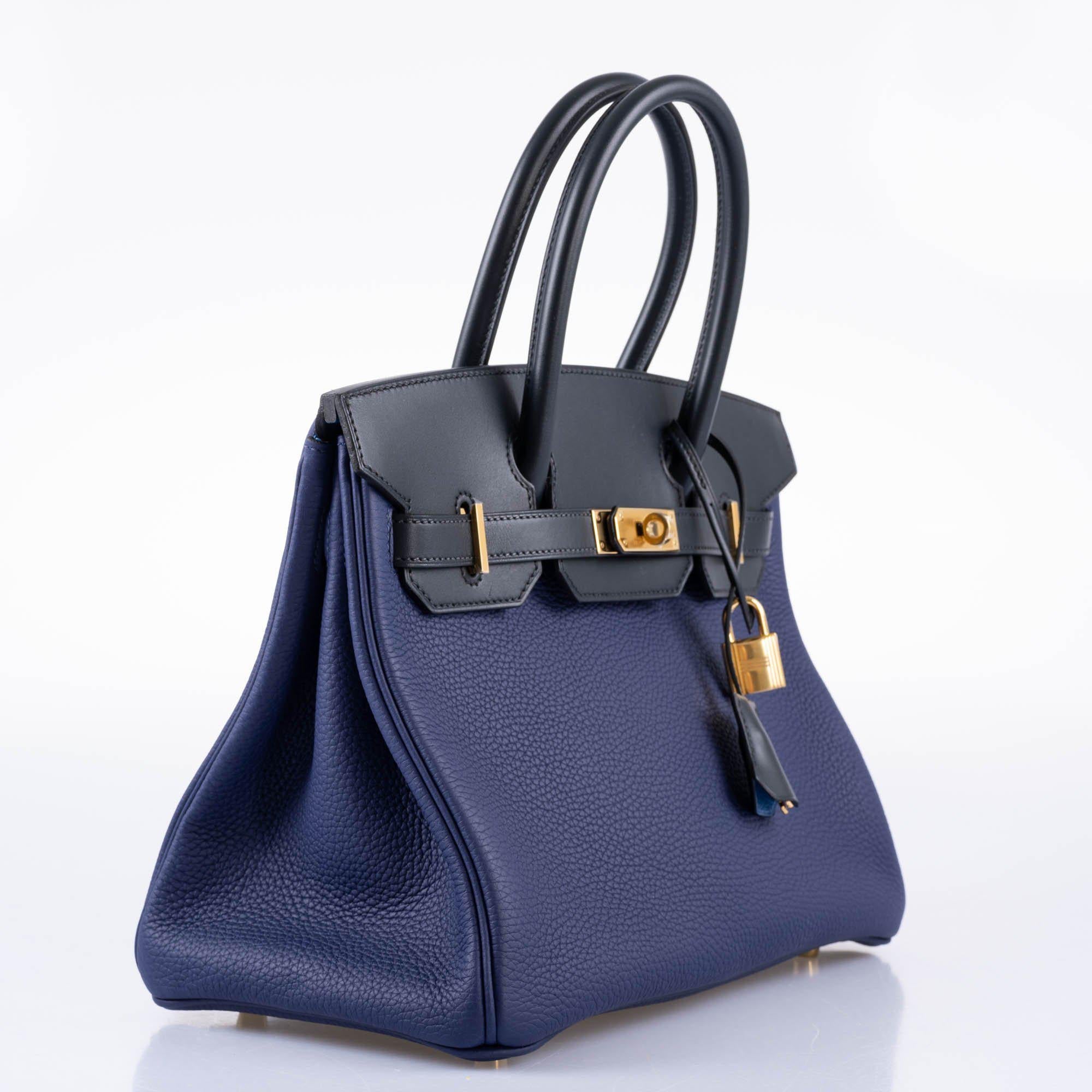 Hermes Birkin Touch 30 Bleu Encre Sombrero & Bleu Obscur Taurillon Clemence Gold Hardware - 2020, Y - Exclusu