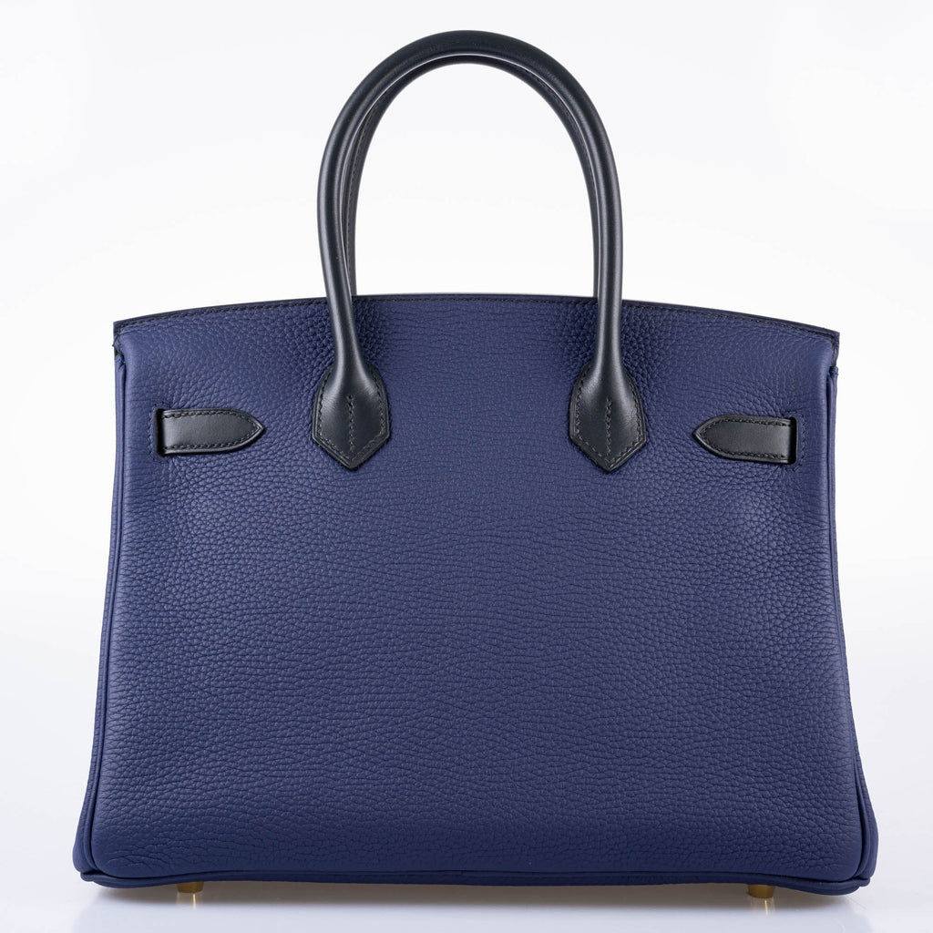 Hermes Birkin Touch 30 Bleu Encre Sombrero & Bleu Obscur Taurillon Clemence Gold Hardware - 2020, Y - Exclusu