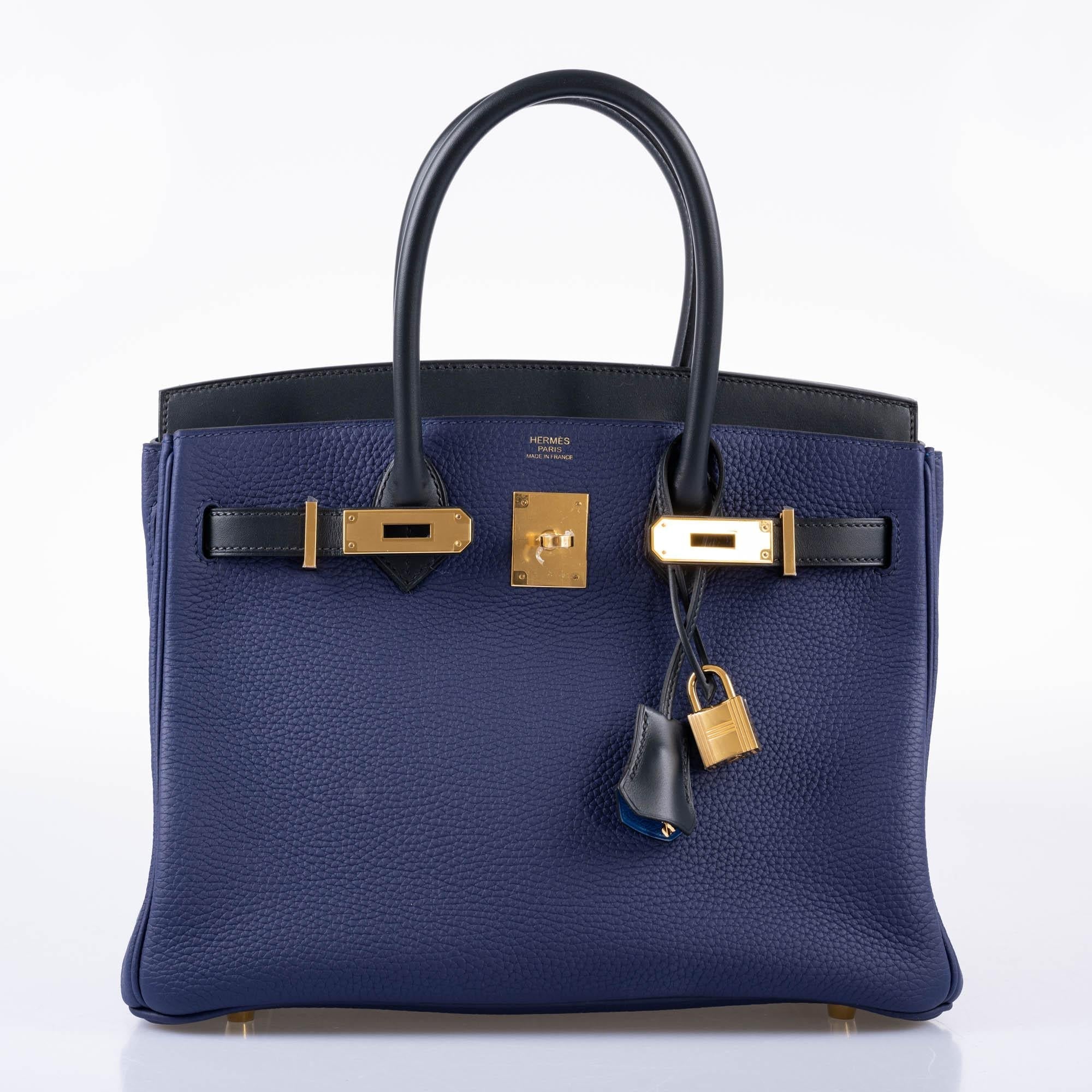 Hermes Birkin Touch 30 Bleu Encre Sombrero & Bleu Obscur Taurillon Clemence Gold Hardware - 2020, Y - Exclusu