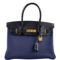 Hermes Birkin Touch 30 Bleu Encre Sombrero & Bleu Obscur Taurillon Clemence Gold Hardware - 2020, Y - Exclusu