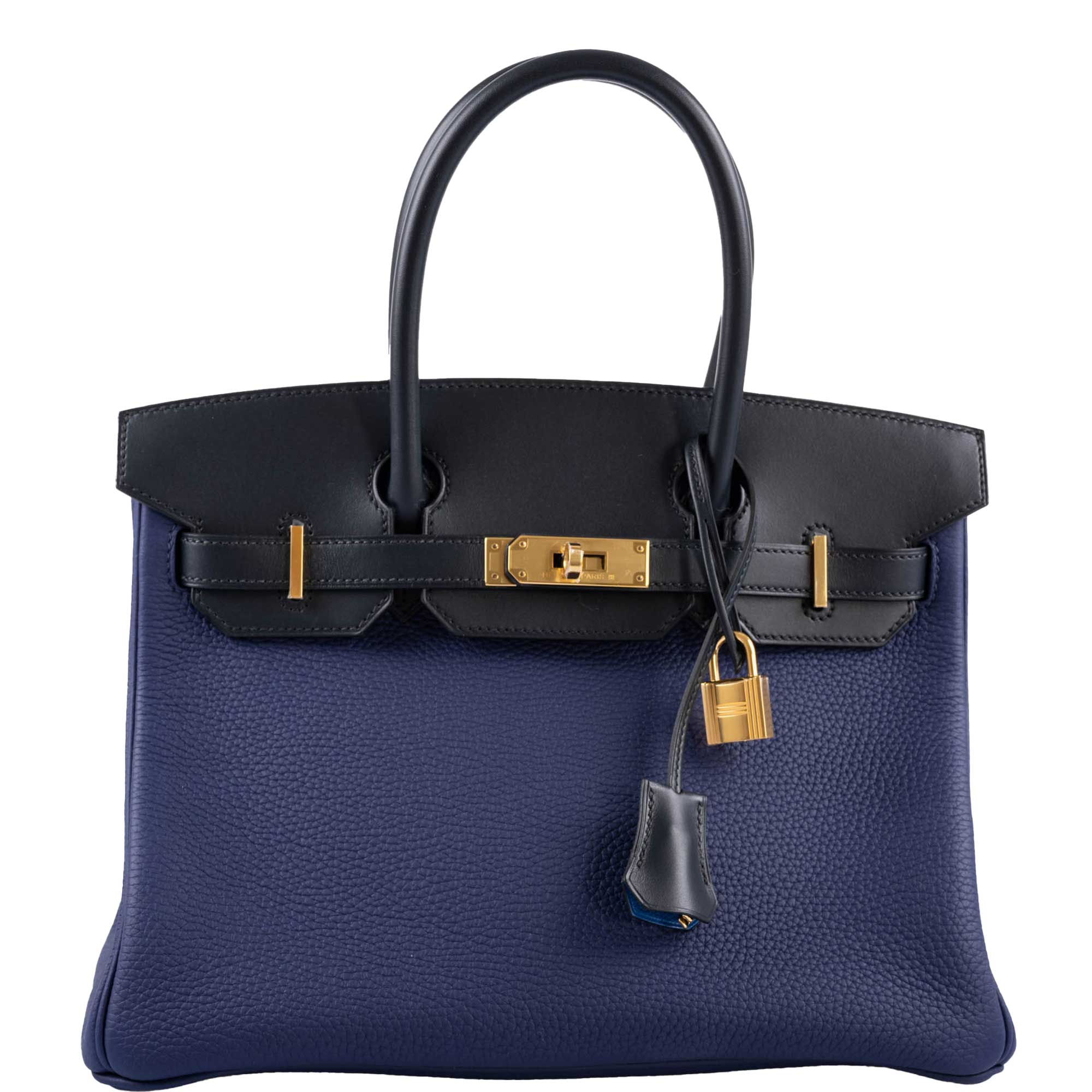 Hermes Birkin Touch 30 Bleu Encre Sombrero & Bleu Obscur Taurillon Clemence Gold Hardware - 2020, Y - Exclusu
