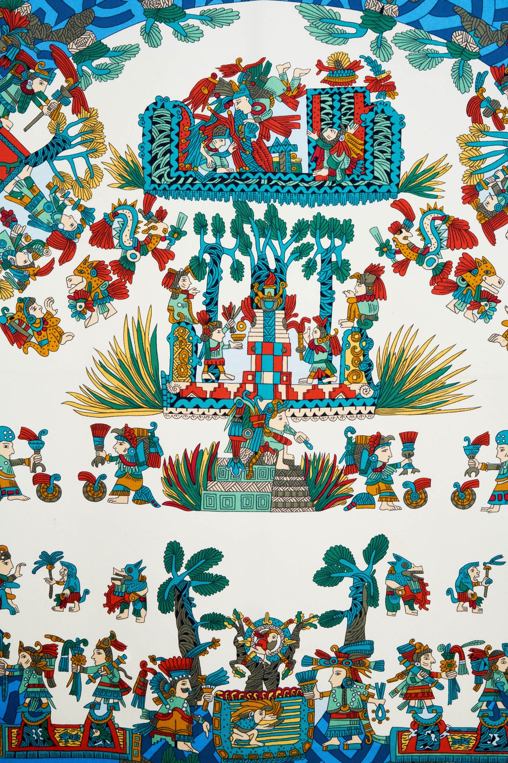 Hermes Silk Scarf 90cm Blue 'Astres et Soleils' - Exclusu