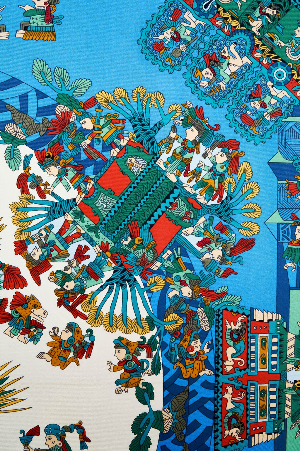 Hermes Silk Scarf 90cm Blue 'Astres et Soleils' - Exclusu