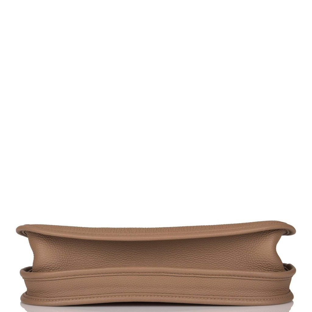 Hermes Beige de Weimar Clemence Evelyne III PM Bag Palladium Hardware - Exclusu
