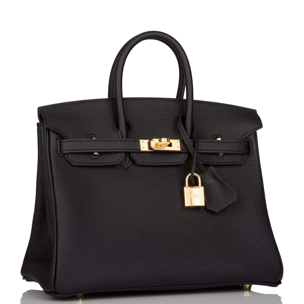 Hermes Birkin 25 Black Togo Gold Hardware - Exclusu