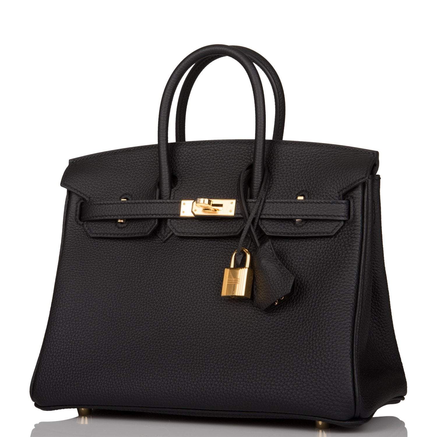 Hermes Birkin 25 Black Togo Gold Hardware - Exclusu