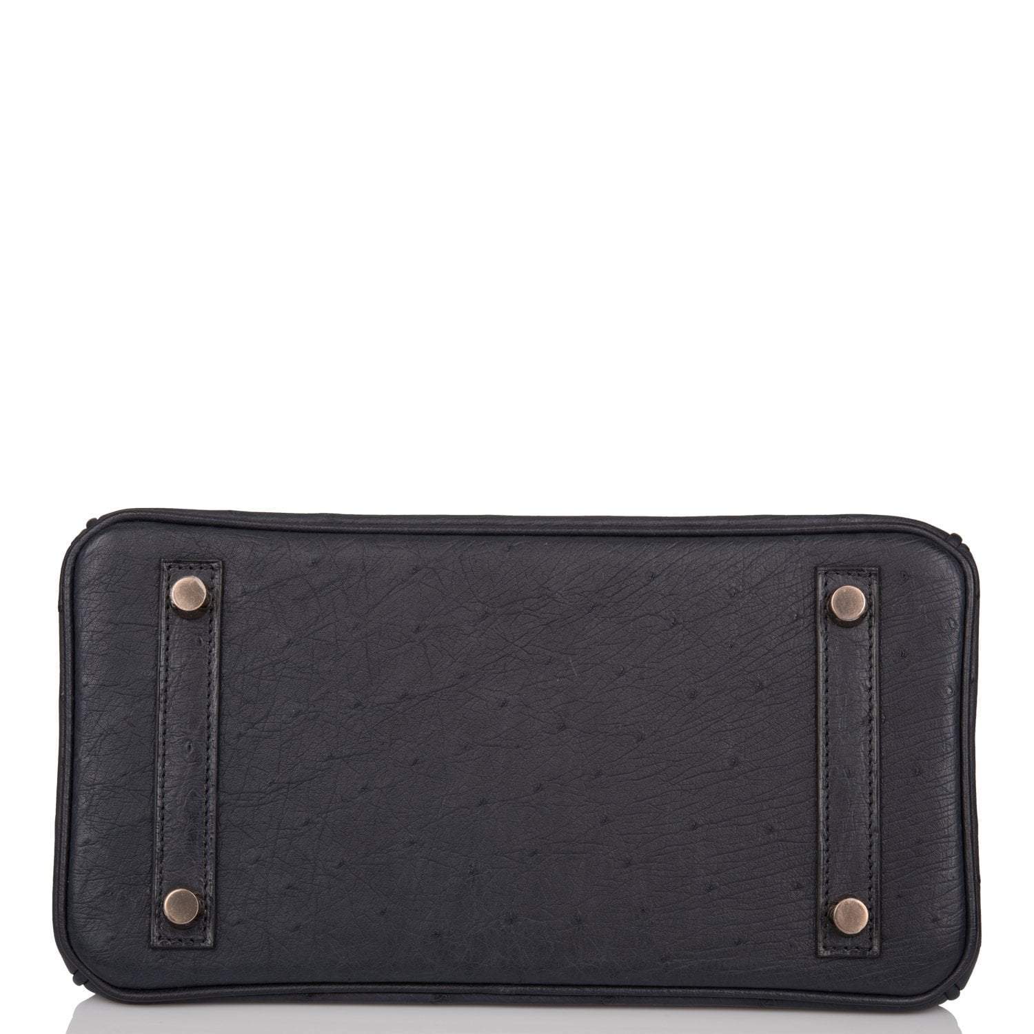 Hermes Birkin 25 Bleu Indigo Ostrich Rose Gold Hardware - Exclusu