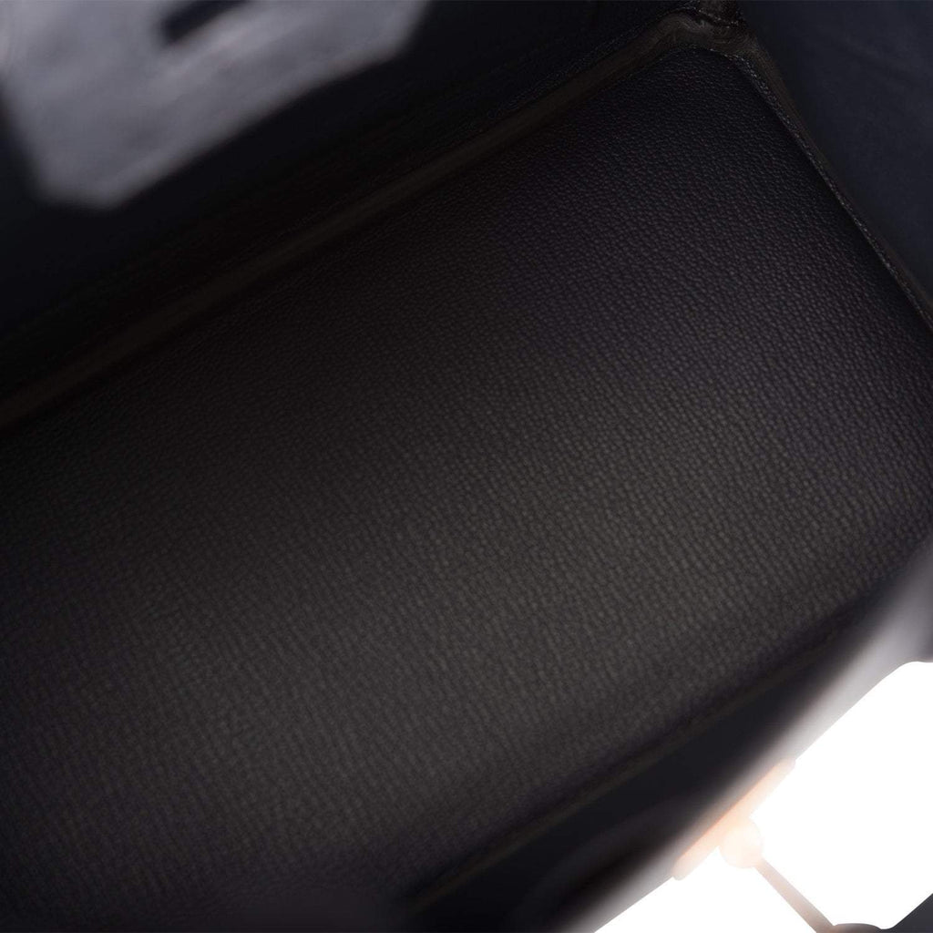 Hermes Birkin 25 Bleu Indigo Ostrich Rose Gold Hardware - Exclusu