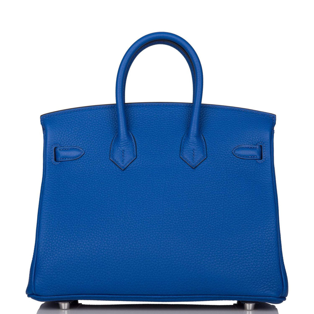 Hermes Birkin 25 Blue Royal Verso Togo Palladium Hardware - Exclusu