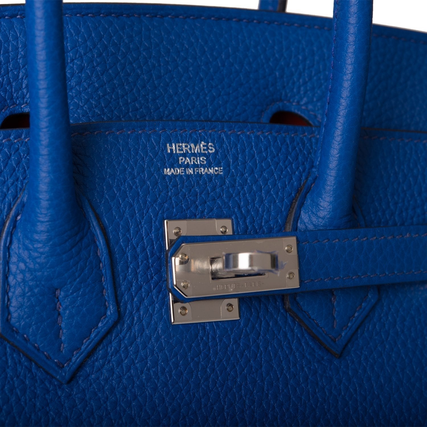 Hermes Birkin 25 Blue Royal Verso Togo Palladium Hardware - Exclusu