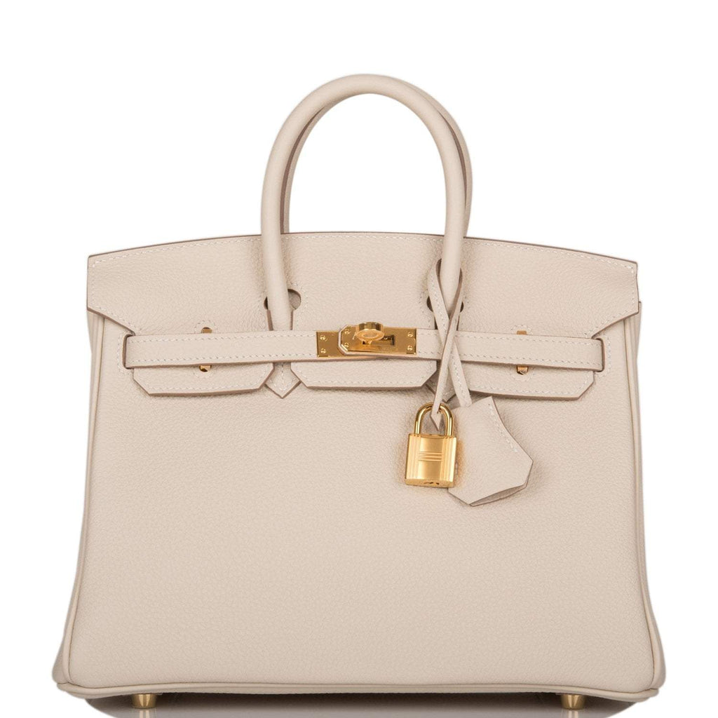 Hermes Birkin 25 Craie Togo Gold Hardware - Exclusu