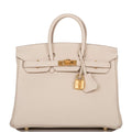 Hermes Birkin 25 Craie Togo Gold Hardware - Exclusu