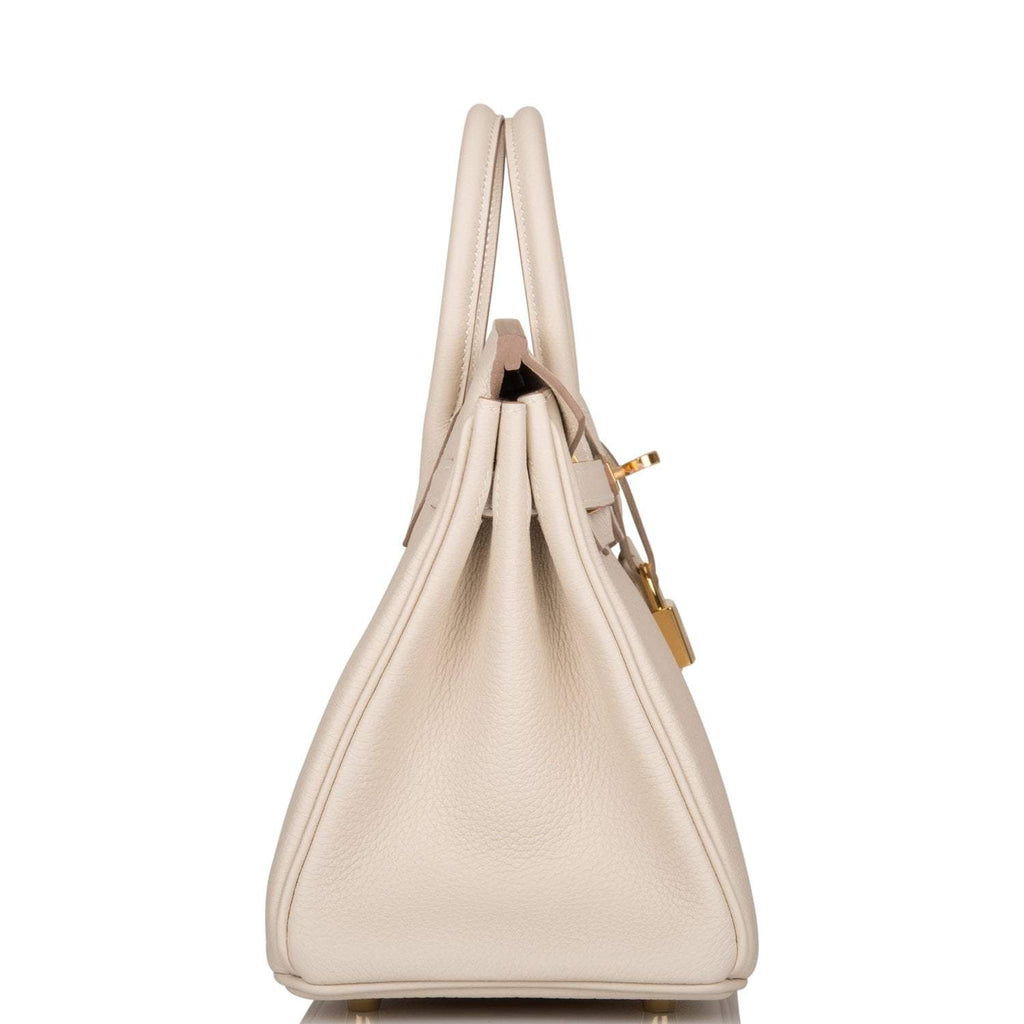 Hermes Birkin 25 Craie Togo Gold Hardware - Exclusu