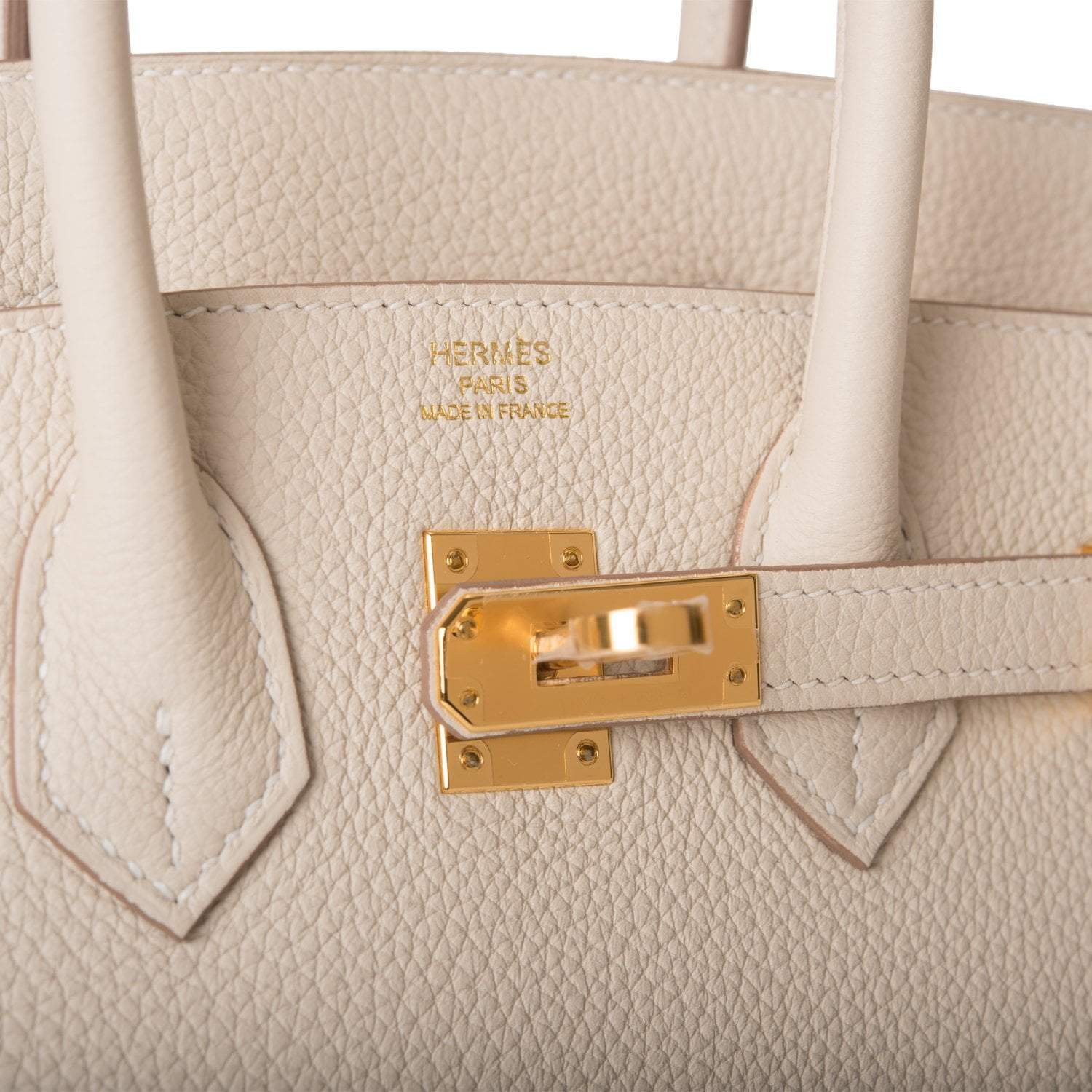 Hermes Birkin 25 Craie Togo Gold Hardware - Exclusu