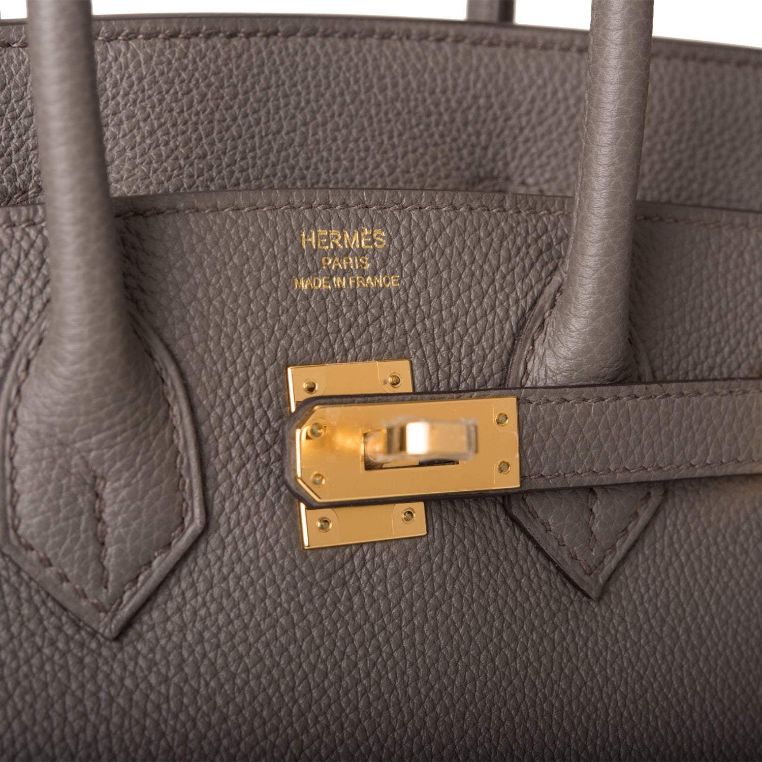 Hermes Birkin 25 Etain Togo Gold Hardware - Exclusu