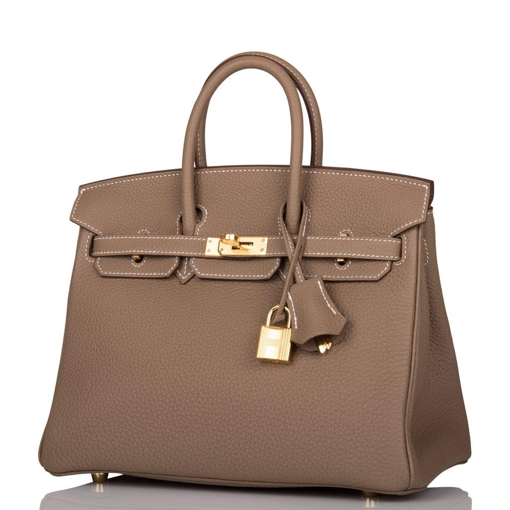 Hermes Birkin 25 Etoupe Togo Gold Hardware - Exclusu