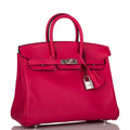 Hermes Birkin 25 Framboise Swift Palladium Hardware - Exclusu