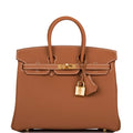 Hermes Birkin 25 Gold Togo Gold Hardware - Exclusu