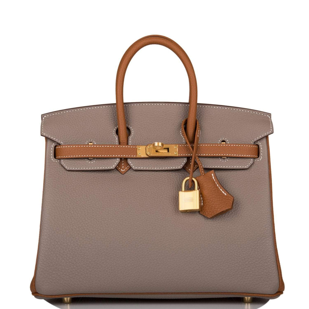 Hermes Birkin 25 Gris Asphalte and Gold Togo Brushed Gold Hardware - Exclusu