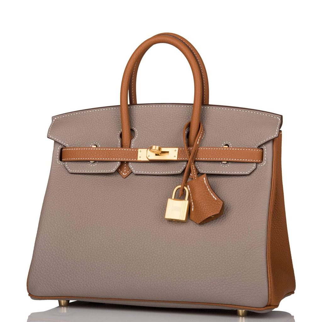 Hermes Birkin 25 Gris Asphalte and Gold Togo Brushed Gold Hardware - Exclusu