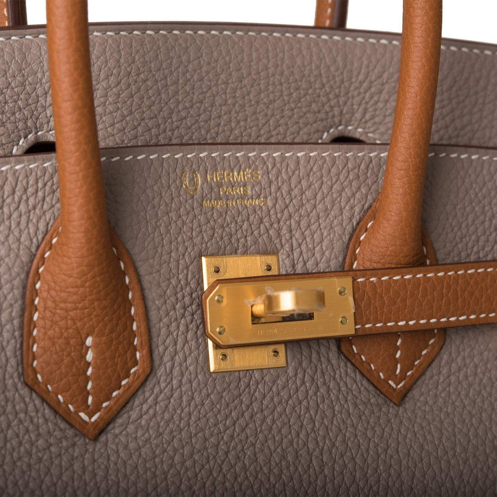 Hermes Birkin 25 Gris Asphalte and Gold Togo Brushed Gold Hardware - Exclusu