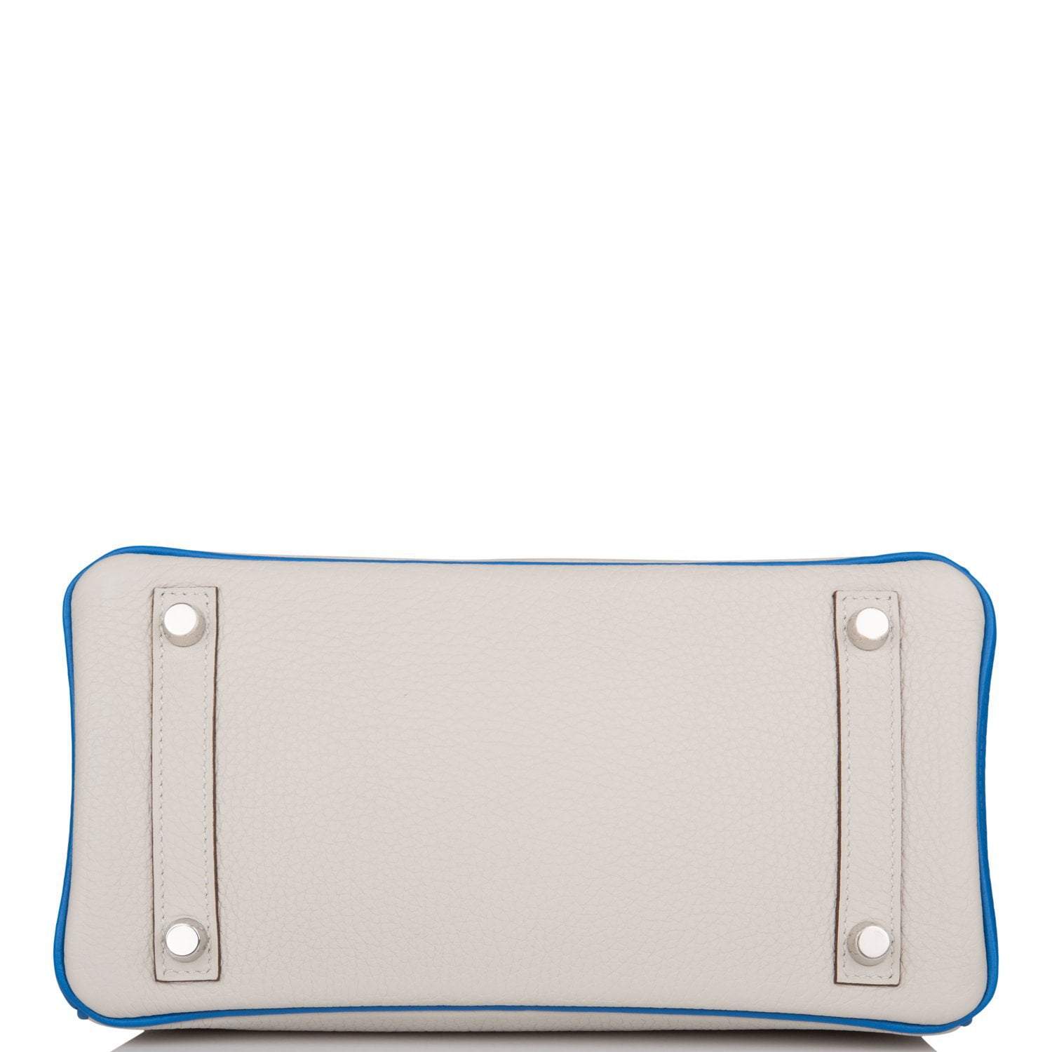 Hermes Birkin 25 Gris Mouette and Mykonos Clemence Brushed Palladium Hardware - Exclusu