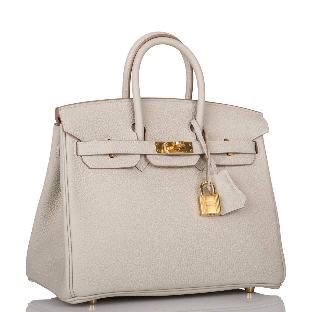 Hermes Birkin 25 Gris Perle Togo Gold Hardware - Exclusu