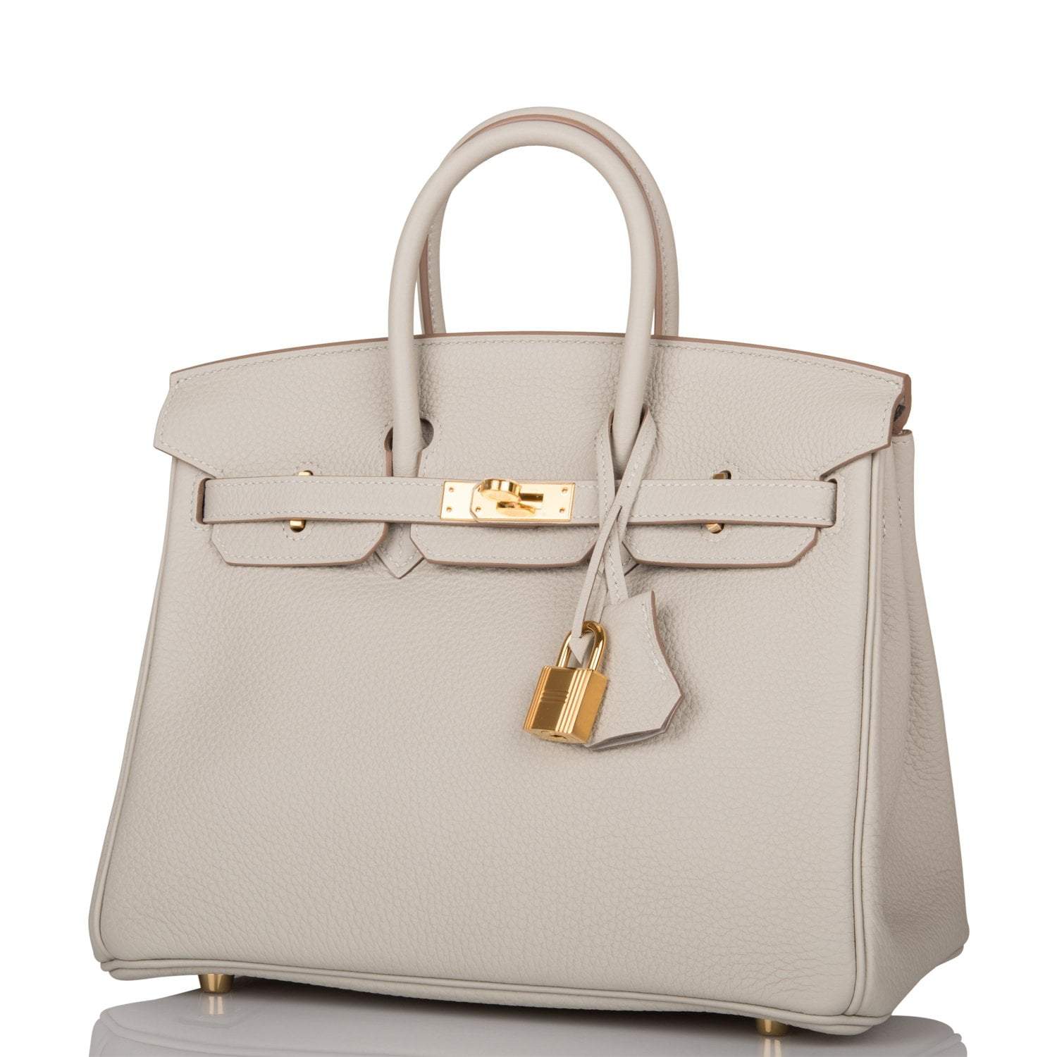 Hermes Birkin 25 Gris Perle Togo Gold Hardware - Exclusu