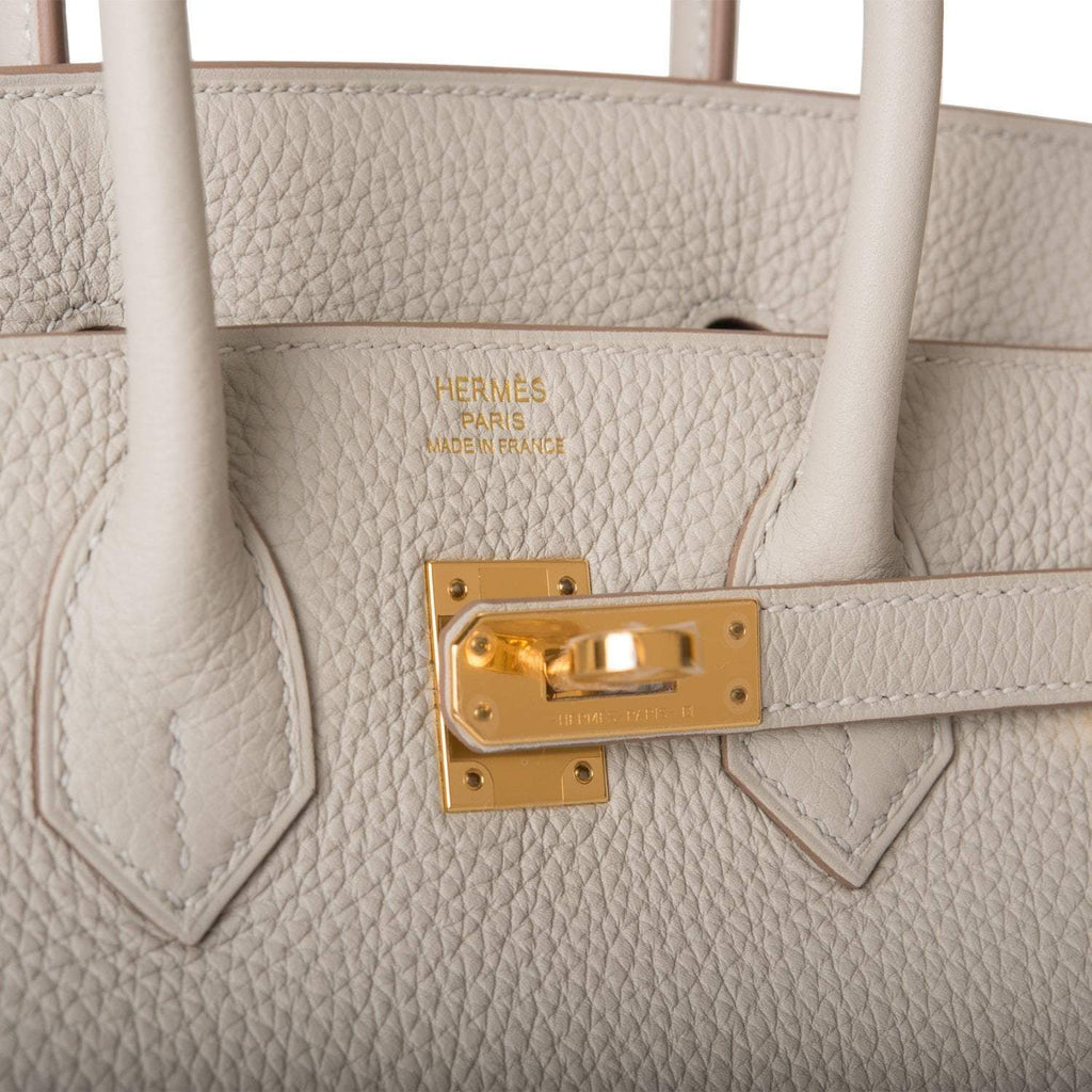 Hermes Birkin 25 Gris Perle Togo Gold Hardware - Exclusu
