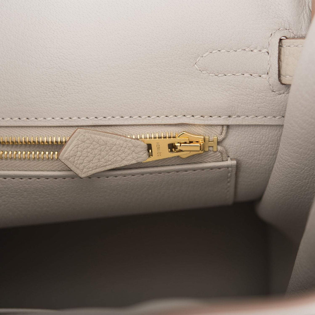 Hermes Birkin 25 Gris Perle Togo Gold Hardware - Exclusu