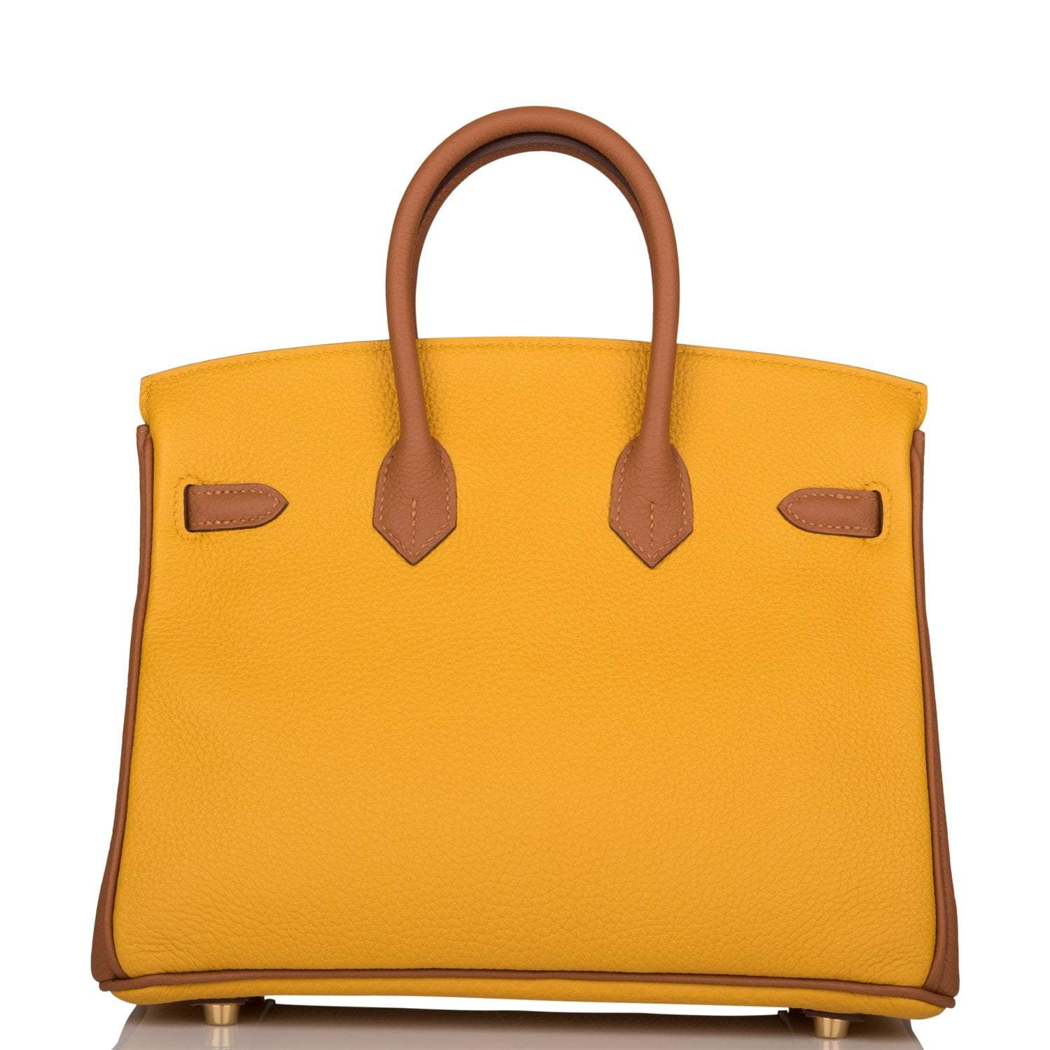 Hermes Birkin 25 Jaune Ambre and Gold Togo Permabrass Hardware - Exclusu