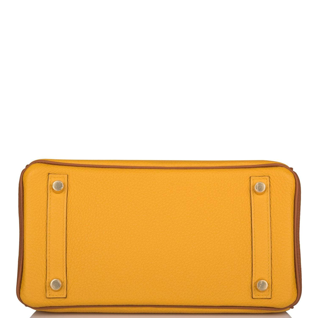 Hermes Birkin 25 Jaune Ambre and Gold Togo Permabrass Hardware - Exclusu